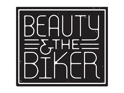 Beauty & The Biker Stamp badge biker branding fashion identity logo monoweight stamp