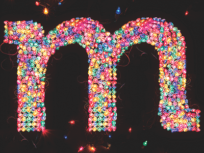 Holiday Light Letter Experiment christmas lettering museo photography photoshop xmas