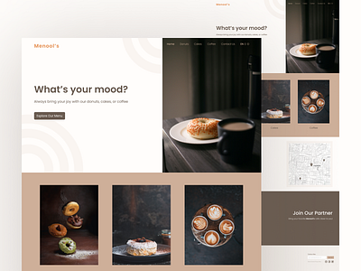 Menool's Cafe branding cafe coffeeshop figma menu ui design uiux design visual design web design