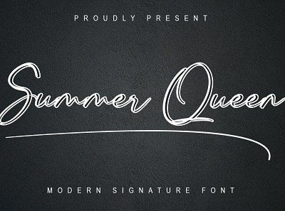 Summer Queen Modern Signature Font branding design designer event font font font creator font designer handwritten invitation font lettering logo logotype playful font rikbar creator signature summer queen summer queen font typeface typography wedding card font