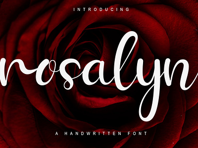 Rosalyn handwritten font by rikbar creator on Dribbble