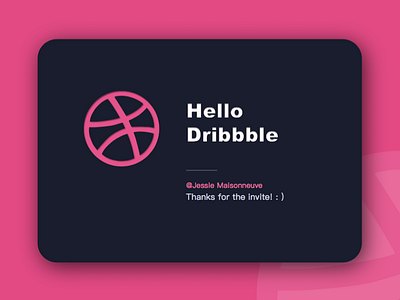 Hello Dribbble!