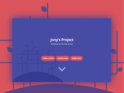 Jony's Project blue red scroll web website