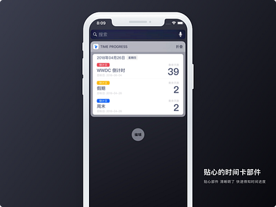 Widget for the App「Time Progress」