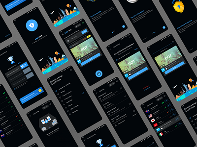 Easy VPN Dark Mode 🖤 app design graphic design mobile ui uiux ux vpn vpn app