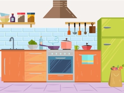 Kitchen Illustration by Deepti Pai on Dribbble