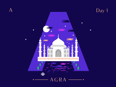 A ~ Agra 36days a @36daysoftype adobe artandfound designmilk designspiration graphicdesigncentral illustration illustree pirategraphic sheherseries theydrawandtravel