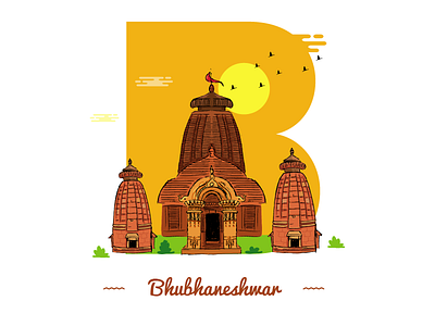 B ~ Bhubhaneshwar. 36days b @36daysoftype adobe artandfound designmilk designspiration graphicdesigncentral illustration illustree pirategraphic sheherseries theydrawandtravel