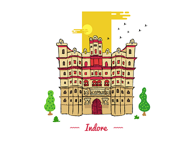 I ~ Indore. 36day i @36daysoftype adobe designmilk designspiration graphicdesigncentral heritage illustration india sheherseries theydrawandtravel travel