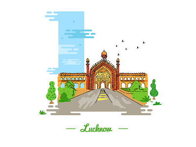 L ~ Lucknow. 36day l @36daysoftype adobe designmilk designspiration graphicdesigncentral heritage illustration india sheherseries theydrawandtravel travel