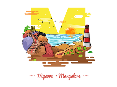 M ~ Mysore, Mangalore.