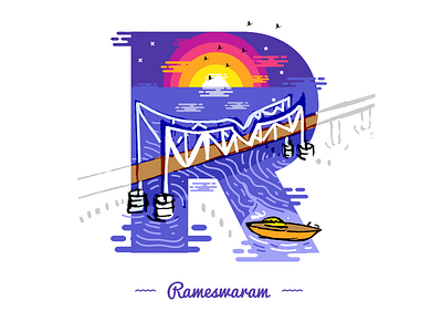 R ~ Rameswaram. 36day r @36daysoftype adobe designmilk designspiration graphicdesigncentral heritage illustration india sheherseries theydrawandtravel travel