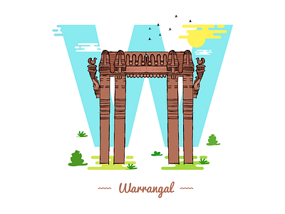 W ~ Warangal. 36day w @36daysoftype adobe designmilk designspiration graphicdesigncentral heritage illustration india sheherseries theydrawandtravel travel