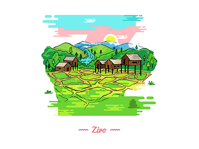 Z - Ziro Valley. 36day z @36daysoftype adobe designmilk designspiration graphicdesigncentral heritage illustration india sheherseries theydrawandtravel travel