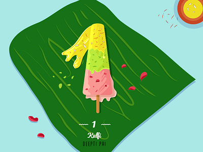 1 ~ Kulfi ( Indian Ice cream ) 36day 1 @36daysoftype adobe amithaiaday designmilk designspiration food graphicdesigncentral heritage illustration india theydrawandcook