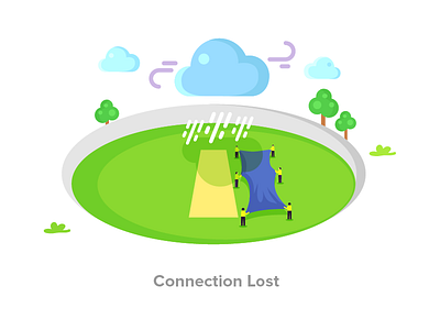 Connection Lost app cricket dailyui error illustration noconnection uxui vector