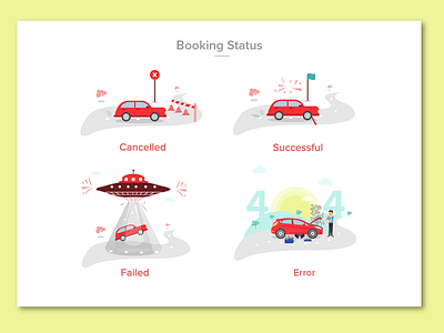 Justride - Booking Status booking cab car driving graphic design iconography illustration interaction notification travel vector