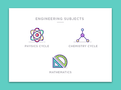 Engineering Icons - Set 1 chemistry design designinspiration education engineering flat iconography line icons physics science uxui vector