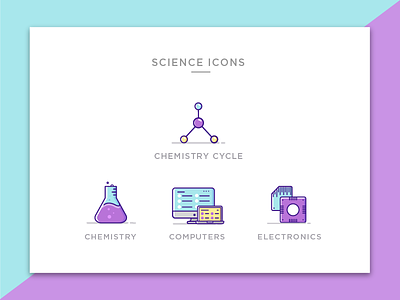 Engineering Icons -Science - Set 3 chemistry design designinspiration education engineering flat iconography lineicons physics science uxui vector
