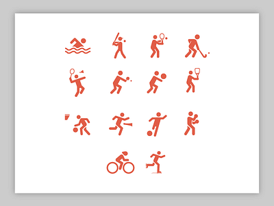 Sports Icons - 7 design facilities games graphic iconography illustration interaction line icons service sports club uxui vector