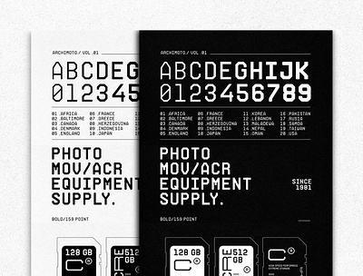 Archimoto Vol .01 allcaps archimoto archimotofont archimotofonts font fontdesign fonts modern monospace monospaced sansserif typeface