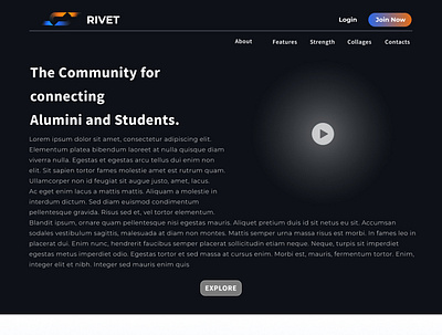 Rivet Landing Page landing page logo rivet ui website website landing page