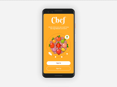 Chef Onboarding - Animation animation colorful illustration mobile onboarding protopie sweet ui