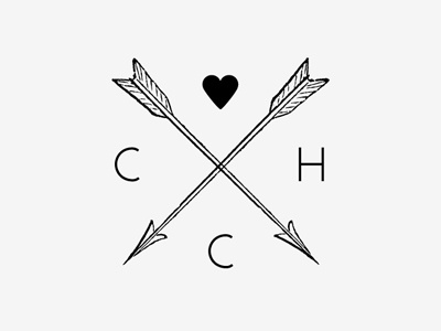 Ch Icon arrows heart icon invite letters logo wedding