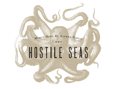 Hostile Seas Logo latin logo octopus