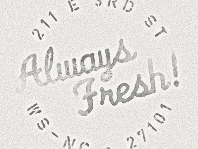 Always Fresh! coffee fresh logo stamp