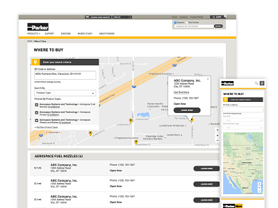 Store Locator for an Industrial Manufacturer industrial international manufacturer store locator ui user experience ux ux ui website wireframe