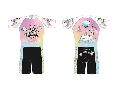 Let's Just Be Unicorns Cycling Kit bike kit clothing design cycling kit girly pink unicorn unicorns