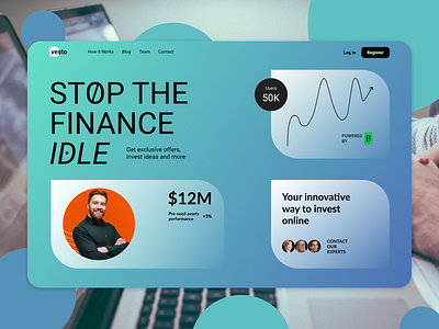 Financing app webdesign 3d branding graphic design landingpage ui