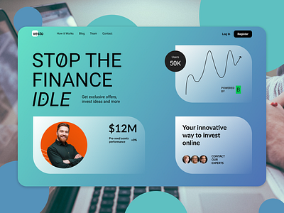 Financing app webdesign