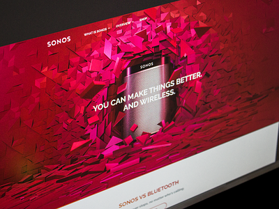 Sonos dropdown ecommerce icons landing logo menu minimal music navigation shop sonos store