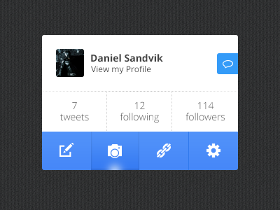 Profile icons menu message minimal navigation profile rebound twitter ui