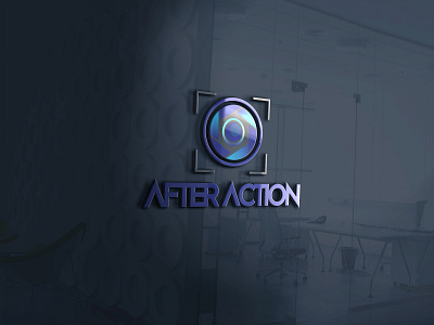 photography logo AfterAction branding design graphic design icon logo photography