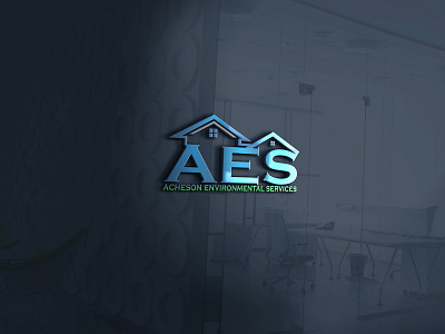 AES construction logo 3d app branding construction logo design graphic design icon logo