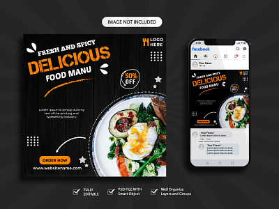 Social Media Banner or Restaurant Post