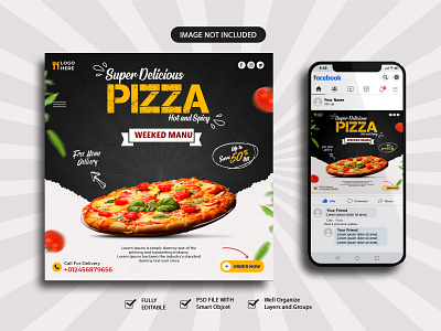 Fast food social media Banner or Instagram Post template