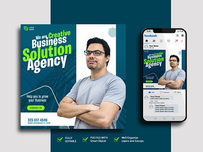 Social Media Agency Post Ads ads advertising agency agency post banner banner ads branding business agency ad corporate design digital marketing agency facebook post graphic design illustration instagram post marketing social media social media post template web banner