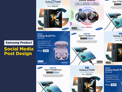 Social Media Banner | Samsung Product Post adobe photoshop ads advertising banner brand design design facebook post graphic design headphone instagram post promotion banner samsung galaxy samsung mobile samsung product social media social media banner social media post tecnhology trendy design web banner