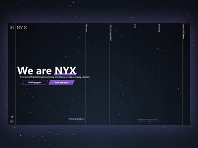 NYX | Main | Previous Version bitcoin business full screen ico landing main page site stars web website