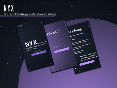 NYX | Responcive | Previous Version bitcoin crypto design mobile online photoshop responcive technology ui ux web