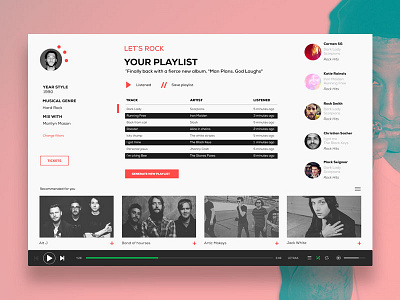 Spotify app by San Miguel spotify ui webdesign