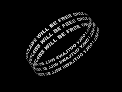ONLY OUTLAWS WILL BE FREE after effect animation text