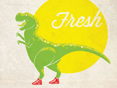 Dino dinosaur illustration sneakers t rex