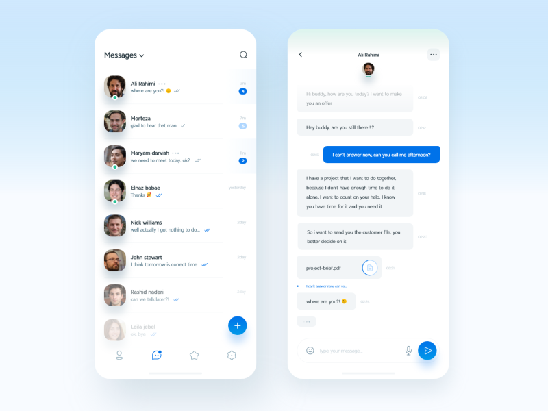 Redesign telegram messenger app by Peyman Pirzadeh on Dribbble