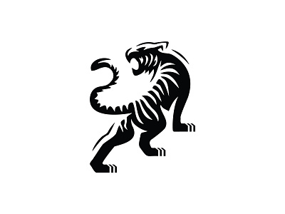 Tiger Steps animal animal logo logo logo design logo designer minimalist modern simple tiger