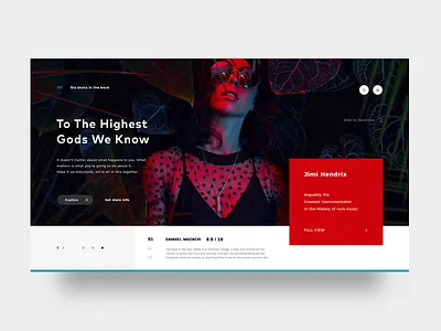 Highest Gods article blog comment design flat girl layout product slider ui ux web